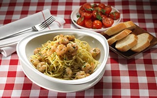 Spaghetti Doria Clásico con camarones